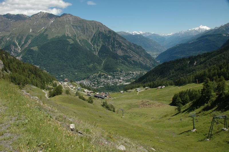 Courmayer at the bottom of the valley