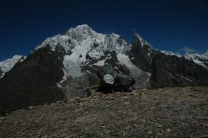 Highest point 2430 m. between Refuge Elisabetta and Courmayer