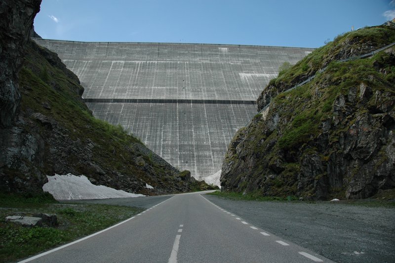 The tallest gravity dam in the world at 285 m.