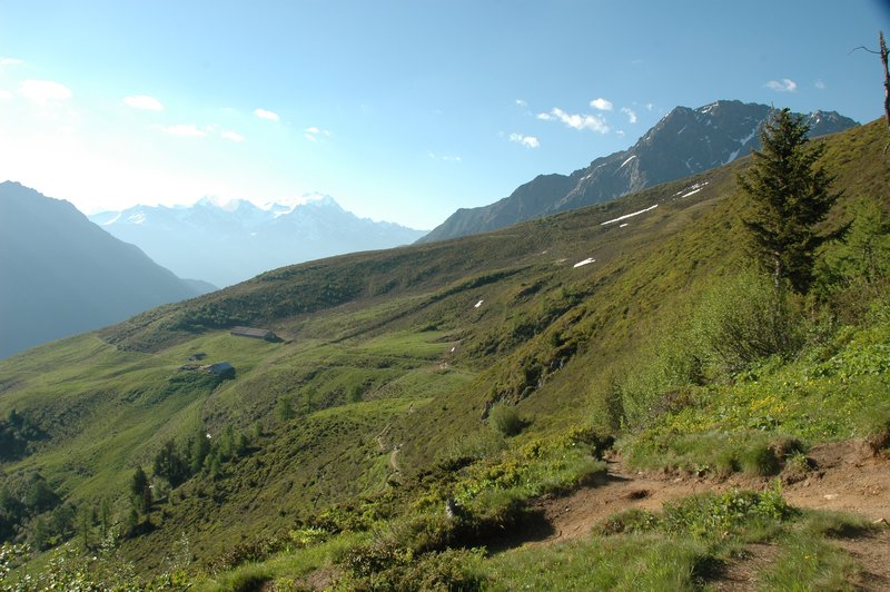 Descending to Alp Bovine 1987 m.