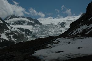  Glacier de Moiry on the descent from Col de Tsate