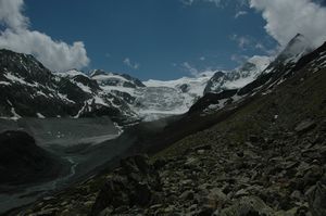 The glacier looked very impressive