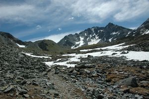 Rocky terrain up to Augstbordpass
