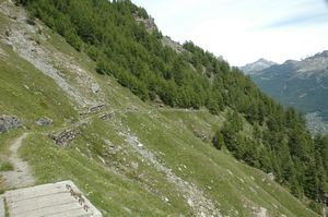 Descending to Jungen and St Niklaus