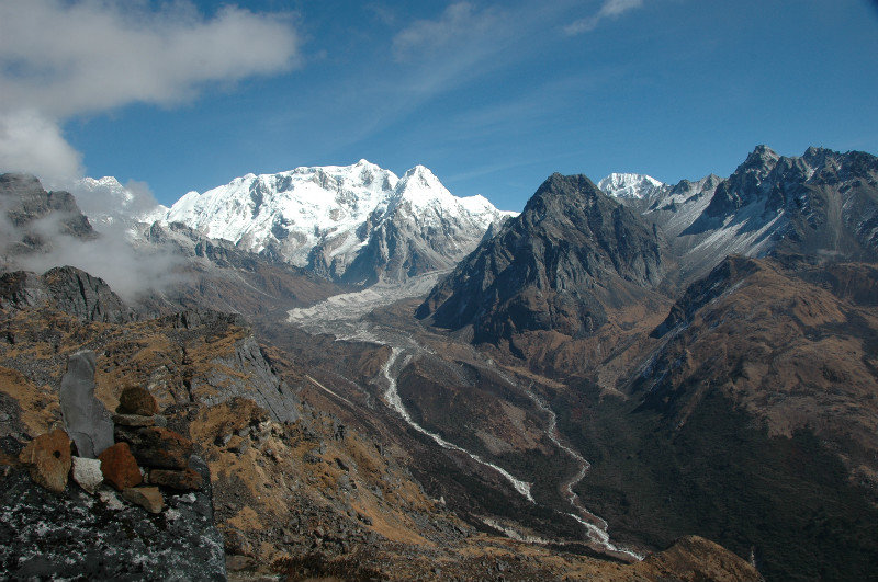 Panorama of Kabru and Rathong