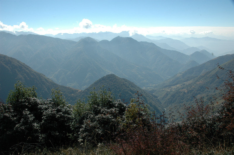 Overlooking the valley descending into Yamphudin