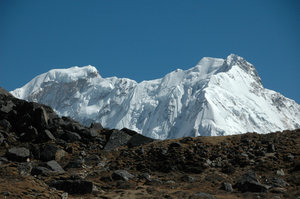 Excellent backdrop of Kirant Chuli and Nepal Peak