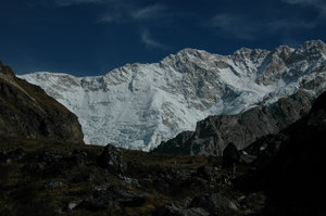 The Kangchenjunga contains five peaks, four of them are above 8,400 meters