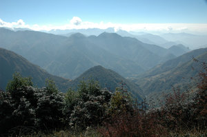 Overlooking the valley descending into Yamphudin