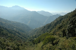 Looking down towards Khebang from Ekchana Bhanjyang