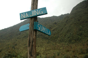 Trail junction before Najingdingma