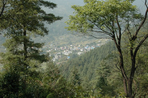 Looking down towards Jiri