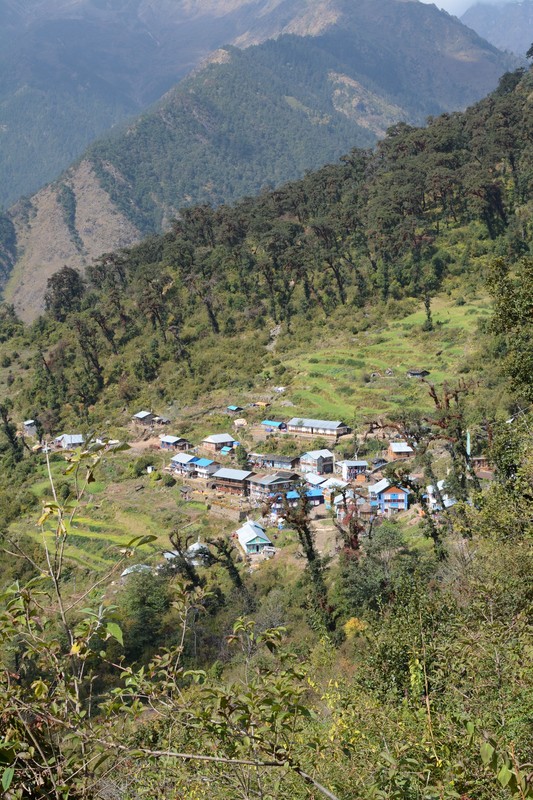 View of Tatopani 2607 m.