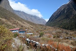 Langtang Valley starts to widen up
