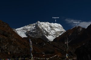 Dragpoche ( Yansa Tsenji )  6562 m. and Kyanjin Ri 4773 m. near Kyanjin Gompa