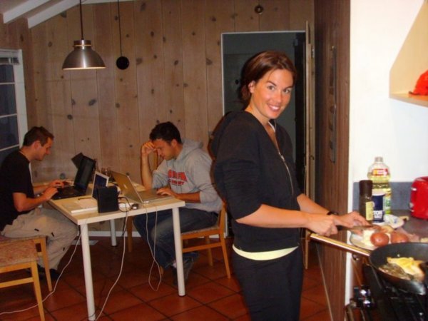 Erika in the kitchen