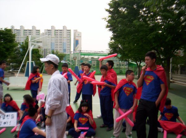 2nd Grade students (8th grade)  Super Man!!