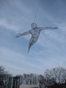 One of the flying wire people at Namsan Tower
