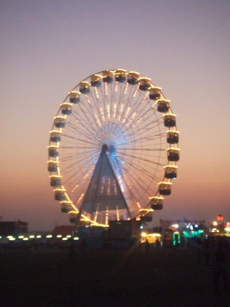 The spectacular ferris wheel at the festival