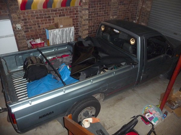 Packing up the ute