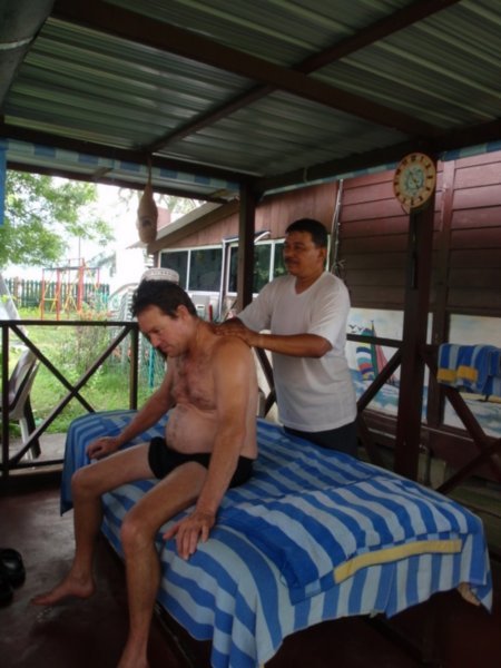 Dave having massage