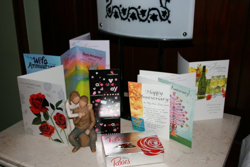 26 Cards and chocolates for anniversary and Valentines Day
