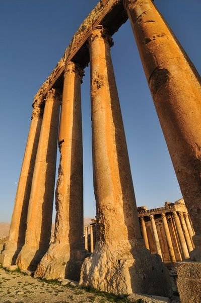 The towering columns of the Temple of Jupiter - Baalbek, Lebanon