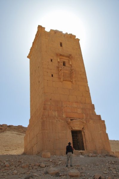 Ralph examines a Funerary Tower - Palmyra