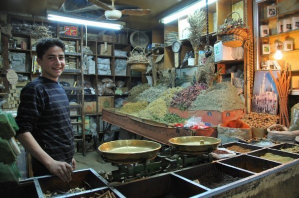 Spices for sale in the Aleppo souq - Syria