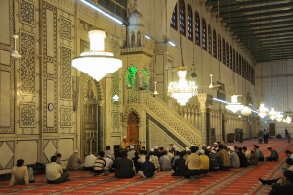Teachings in the prayer hall - Umayyad Mosque, Damascus, Syria