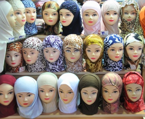 Pick a scarf, any scarf - Souq Al-Hamidiyya, Damascus, Syria