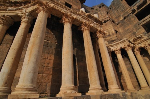 The stage of the Roman theatre - Bosra, Syria