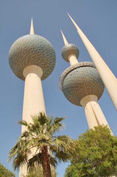 The distinctive Kuwait Towers - Kuwait City