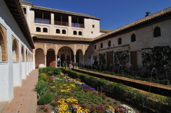 Patio de la Acequia in the Generalife - Alhambra, Granada, Spain 