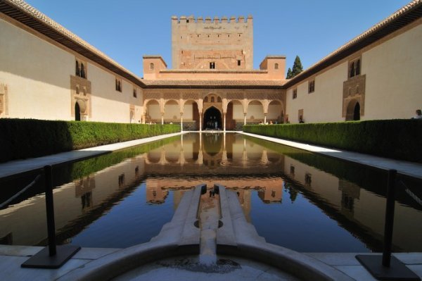 The Patio de Comares by day - Alhambra, Granada, Spain