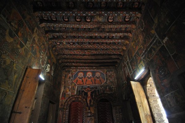 Interior of the Berhan Selassie Church - Gonder, Ethiopia