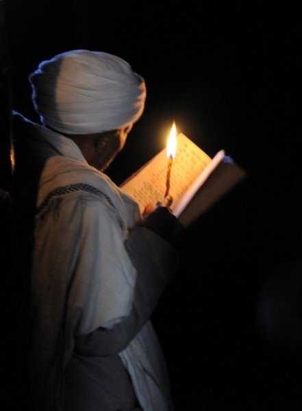 Private prayers at Bete Mariam - Lalibela, Ethiopia