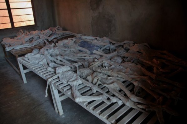 Preserved corpses - Murambi Genocide Memorial, Rwanda