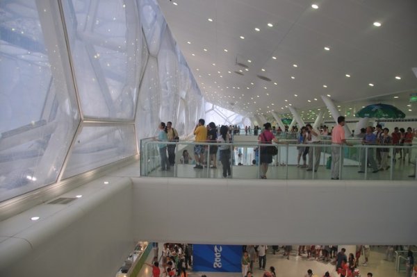 Foyer section of the Water Cube