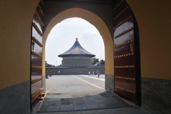 View of The Imperial Vault of Heaven through the Chengzhen Gate - Temple of Heaven Complex, Beijing