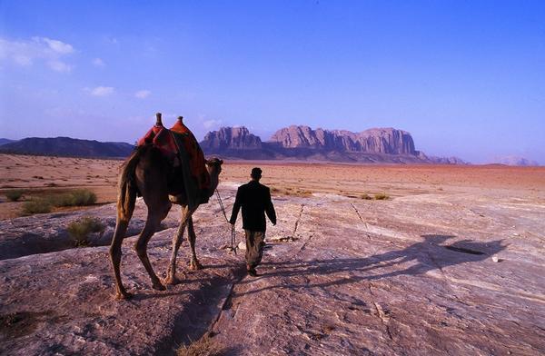 A Bedouin and his camel - Wadi Rum, Jordan