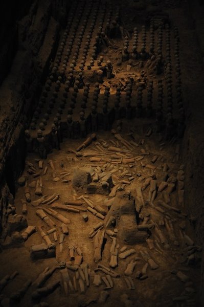 An excavated portion of the Han Yanglin Mausoleum - Xi'an, China