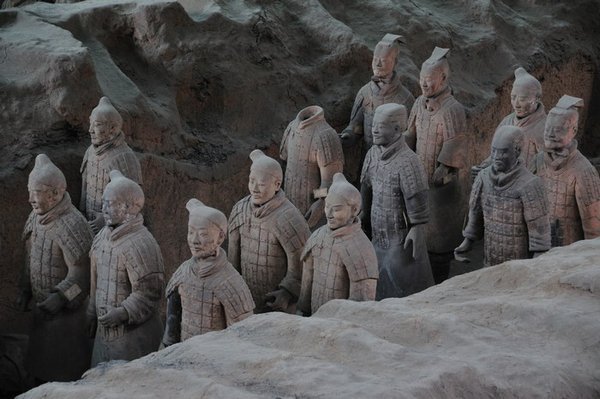2,200 year old warriors still ready for duty in pit one - The Museum of Qin Shi Huang Terracotta Warriors and Horses, Xi'an, China