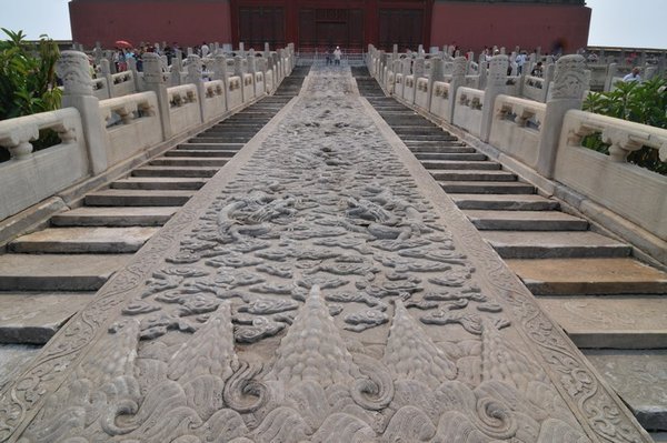 A 300 tonne stone carving within the Forbidden City - Beijing, China