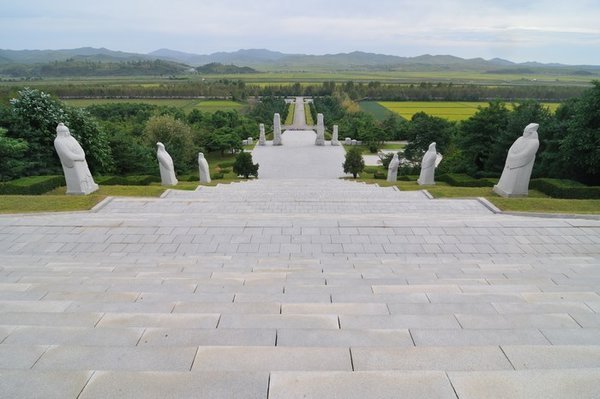 View from the Dangun Mausoleum - North Korea