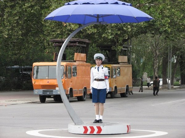 Pyongyang traffic controller - North Korea