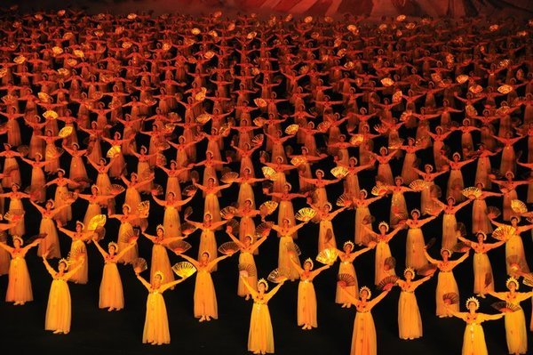 Performers at Arirang - Pyongyang, North Korea