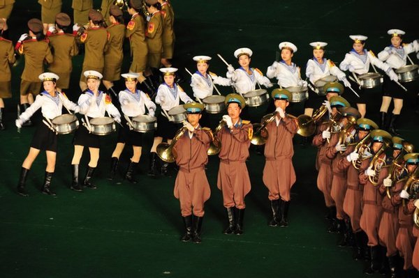 Musicians perform at the Arirang - Pyongyang, North Korea