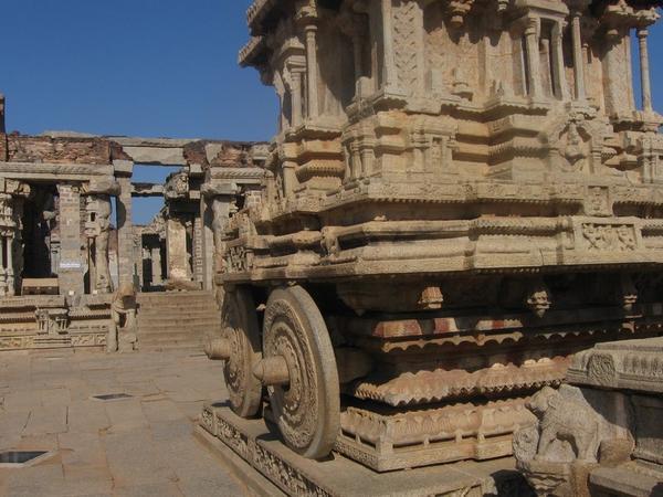The stone chariot at the Vittala Temple - Hampi