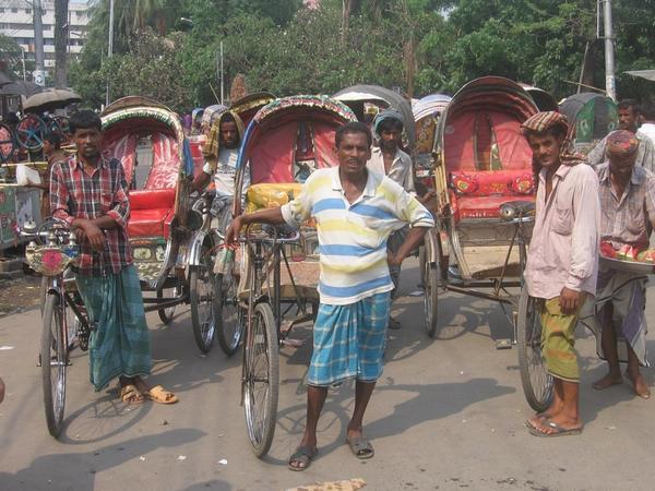 These rickshaw drivers are waiting for your business - Dhaka
